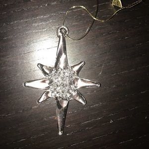 NIB - Glass Christmas Star Ornaments - Lot of 12